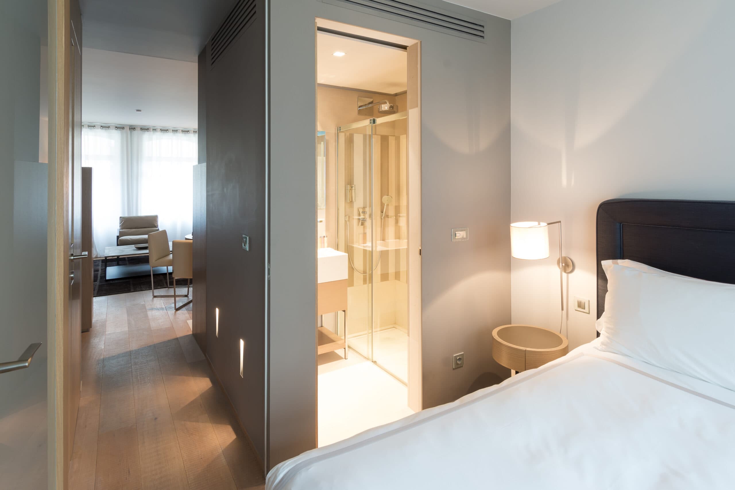 An apartment interior at Guillaume Suites.