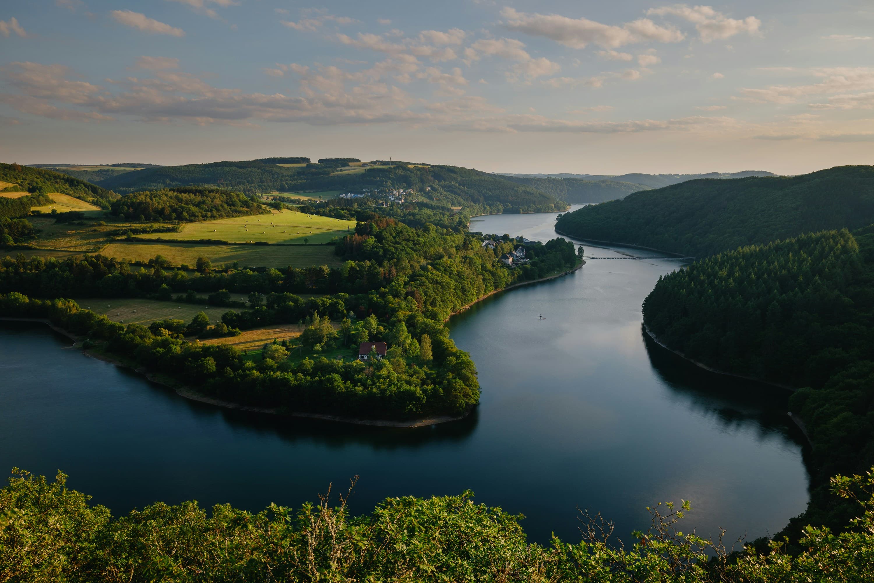 Upper Sûre Lake, Luxembourg.