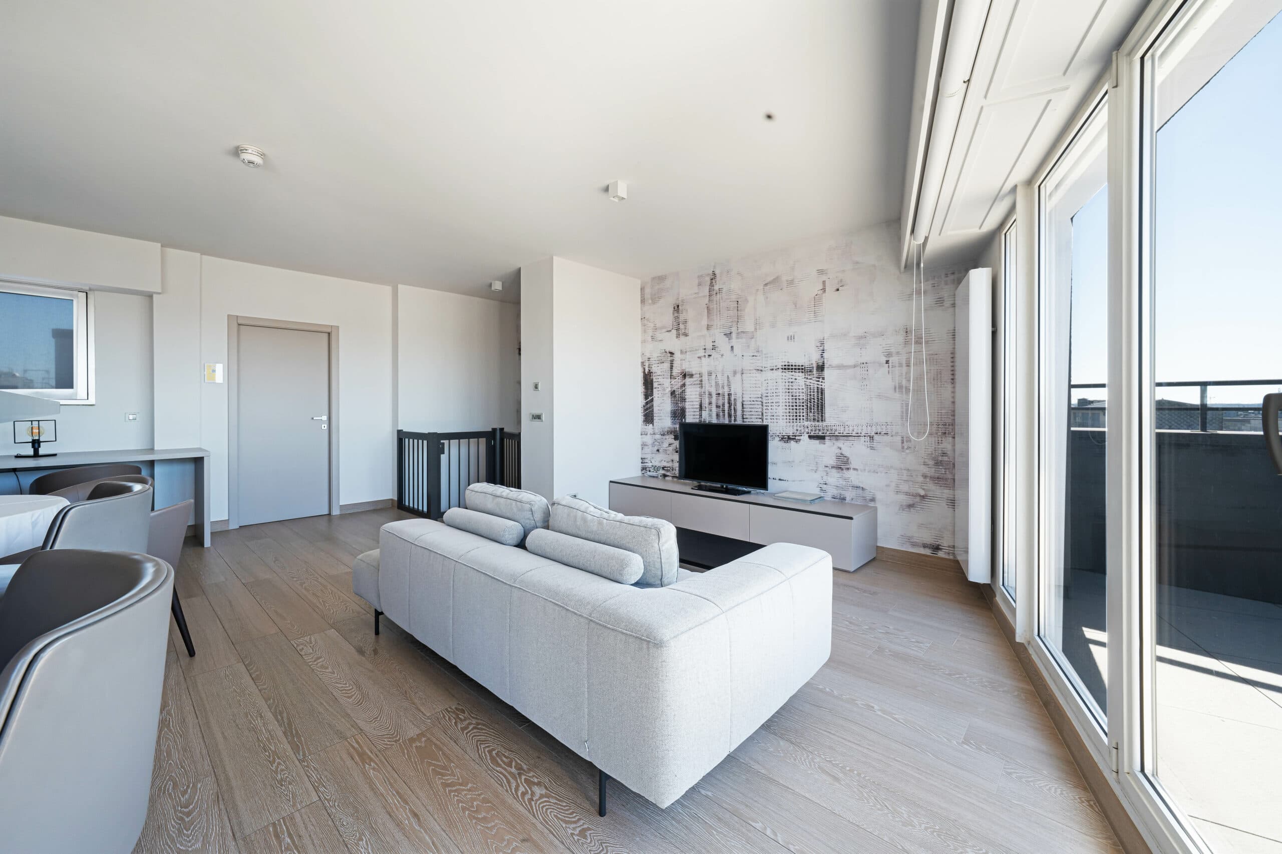 Living area on the ninth floor.
